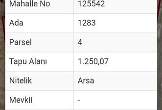 CİĞERLO'DA  1.250 M2 SATILIK ARSA