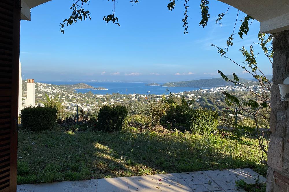 Bodrum Türbükü Eşyalı Kiralık Deniz Manzaralı Bahçe Katı 3+1 Daire