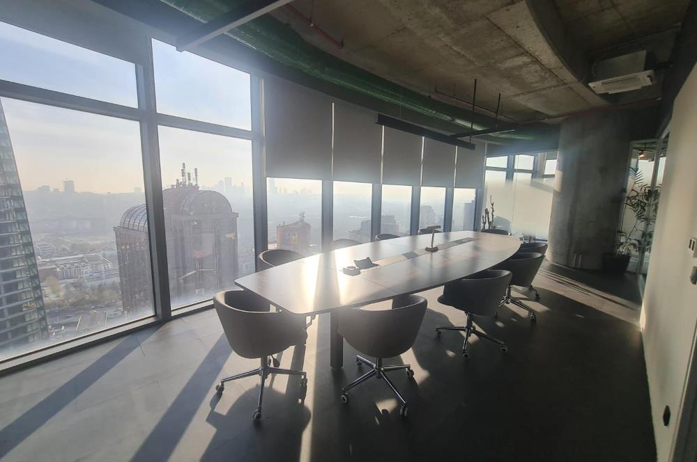 Maslak Kiralık Mobilyalı Ofis Spine Tower 600m2 Taşınmaya Hazır