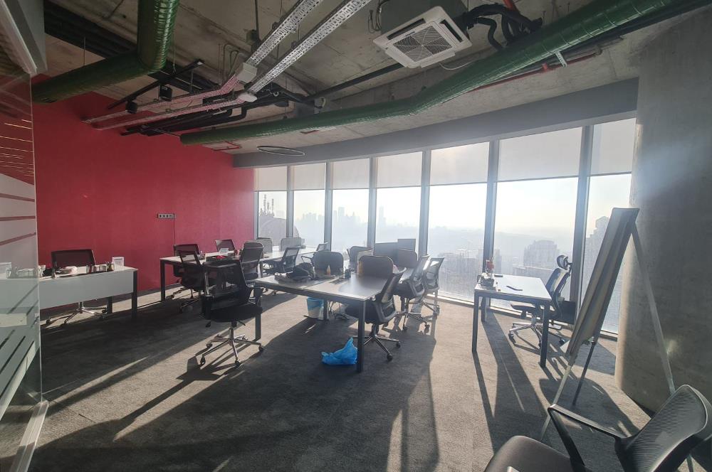 Maslak Kiralık Mobilyalı Ofis Spine Tower 600m2 Taşınmaya Hazır