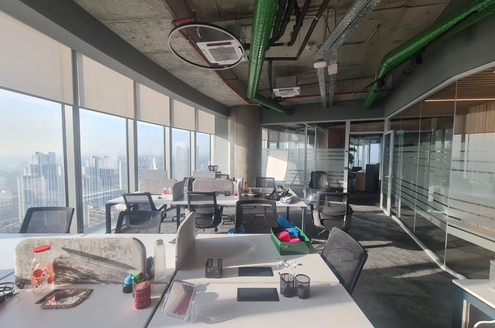 Maslak Kiralık Mobilyalı Ofis Spine Tower 600m2 Taşınmaya Hazır