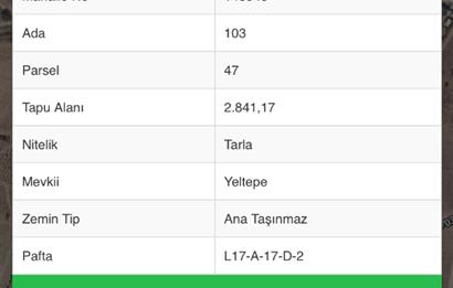 Urla Barbaros Köyünde 2841 metre² yatırımlık tarla