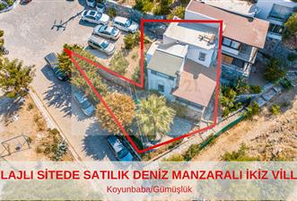 GÜMÜŞLÜK / KENDİ PLAJI OLAN SİTEDE DENİZ MANZARALI SATILIK VİLLA