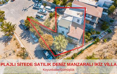 GÜMÜŞLÜK / KENDİ PLAJI OLAN SİTEDE DENİZ MANZARALI SATILIK VİLLA