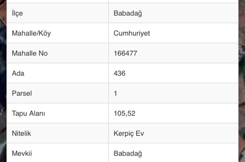 Babadağ'da restorasyona uygun tarihi kerpiç ev ve 105 m2 arsa