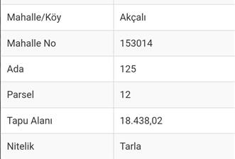 ÇANAKKALE MERKEZE BAĞLI AKÇALI KÖYÜNDE MÜSTAKİL TAPULU ARAZİ