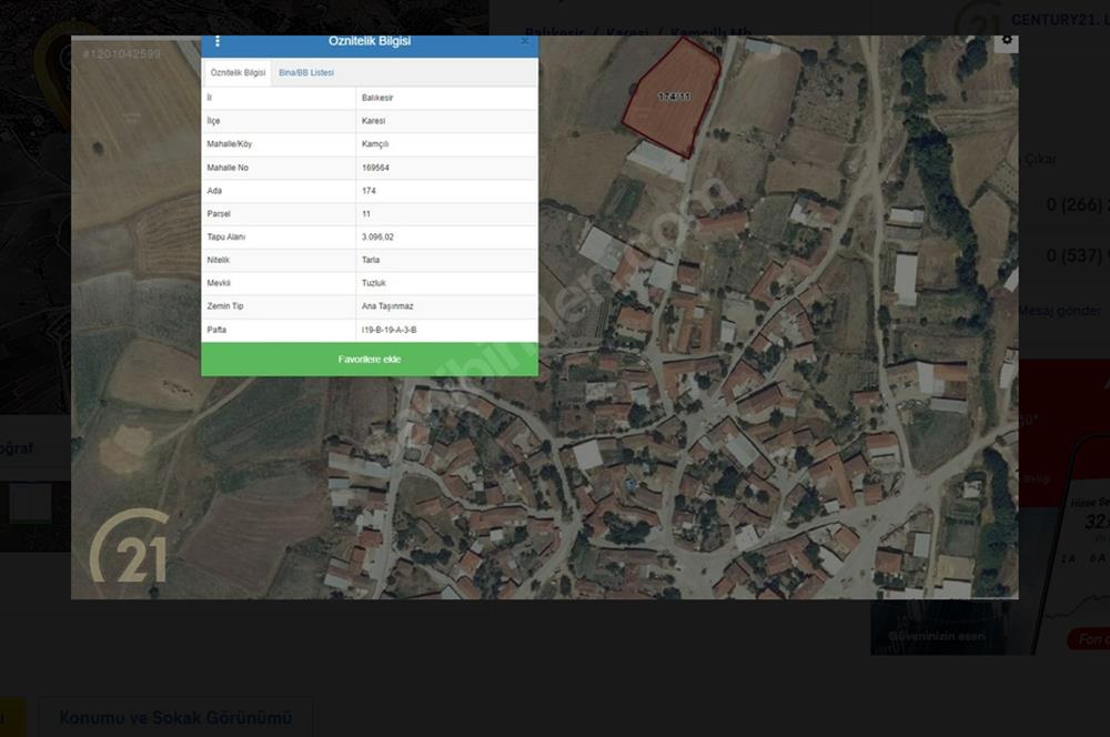 C21 LOCA'DAN 3096 M2 KAMÇILLI'DA ARSA