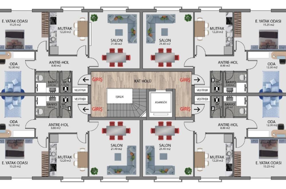 1500 m2 KAPALI ALAN,16 BAĞIMSIZ BÖLÜMLÜ KOMPLE SATILIK BİNA