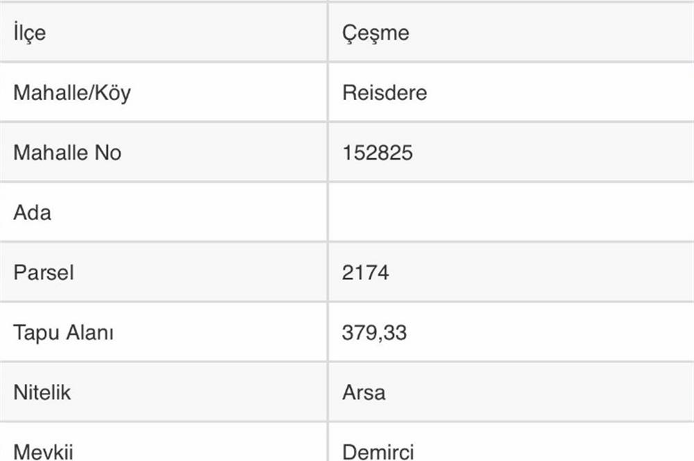 ÇEŞME YALI'DA DENİZE YALNIZCA 90 MT MESAFEDE İMARLI ARSA