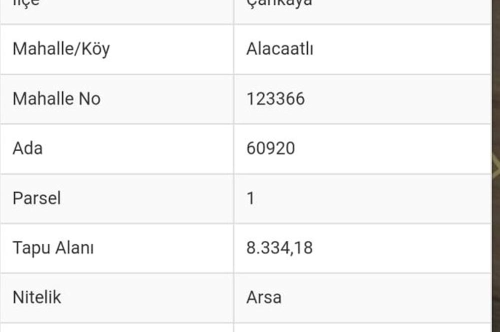 YAŞAMKENT ALACAATLI'DA 8.334 M2 TEK TAPU SATILIK ARSA