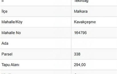 Tekirdağ Malkara'da Satılık Tarla 