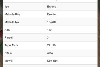 Tekirdağ ergene esenler imarlı arsa