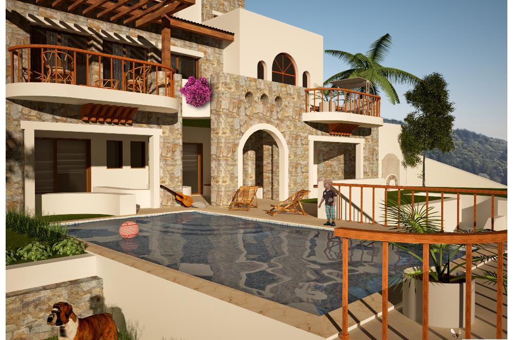 Bodrum Yalıkavak Geriş'te Deniz Manzaralı Satılık Müstakil Villa