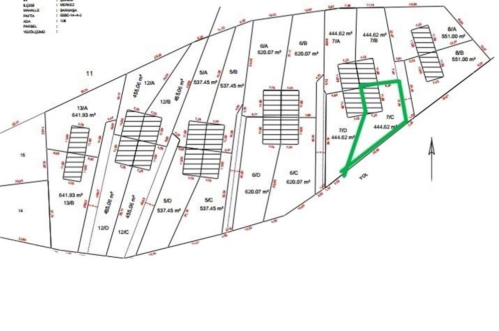  Sarmaşa Köyü’nde Hazır projeyle 444.62m2 Villa Arsası!