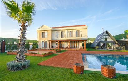 SİLİVRİ ORTAKÖY'DE 2300M2 ARSADA SATILIK 3 LÜKS VİLLA 1 BUNGALOV