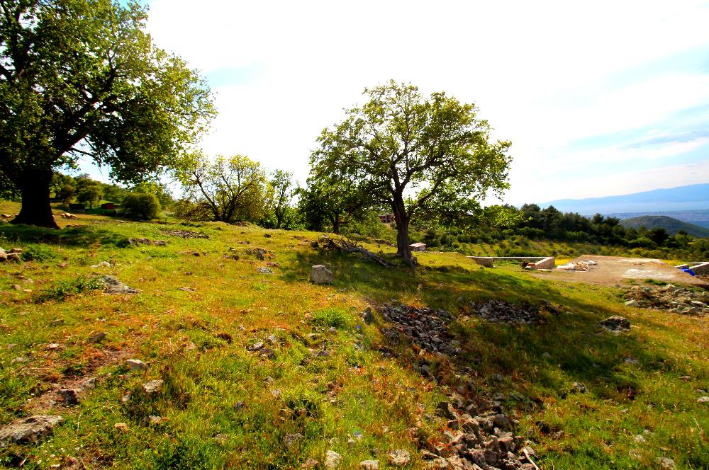 Burhaniye Çallı Mahallesinde Full Deniz ve Körfez Manzaralı Bahçe