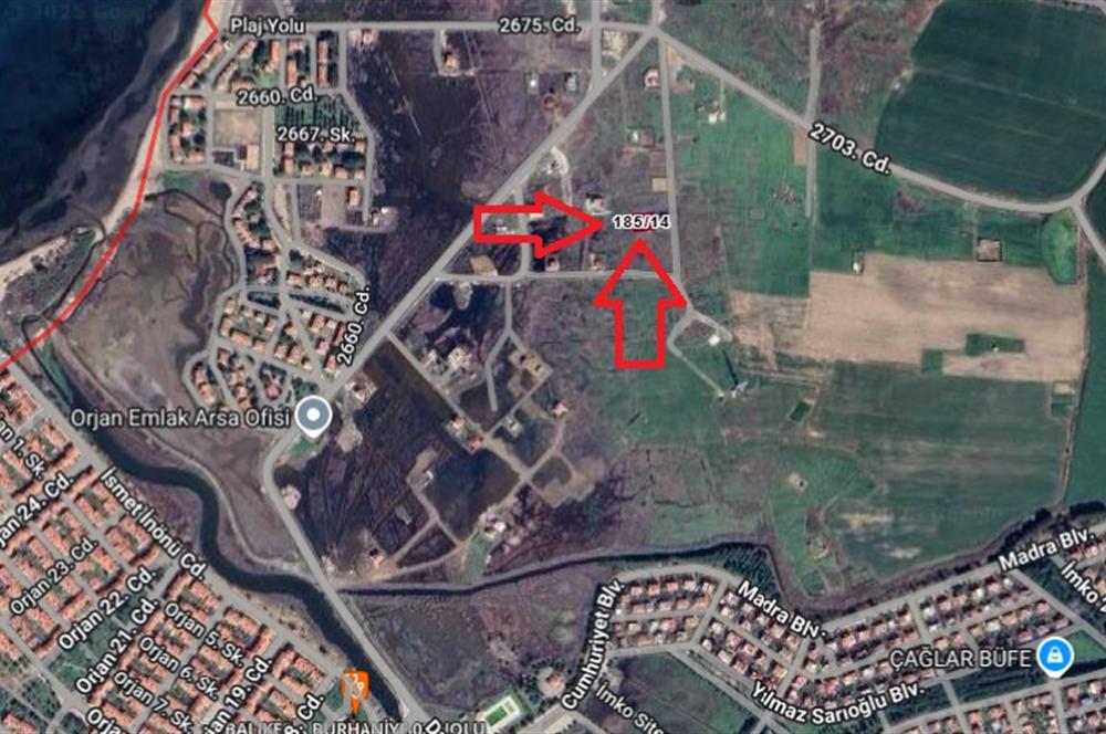 Burhaniye Çoruk'ta Satılık, Denize 500 mt Mesafede, 328 m² Arsa