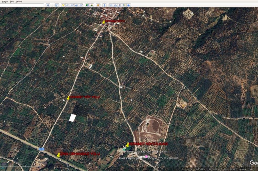 ORHANGAZİ KERAMET KÖYÜ'NDE 1342 m² ZEYTİNLİK