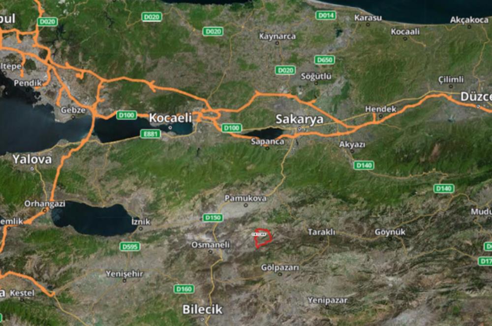 SAKARYA GEYVE KARACAÖREN’DE SATILIK 2.106 M2 TARLA