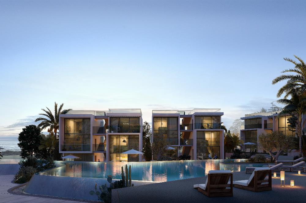 KKTC Girne Esentepe'nin En Lüks Projesinde Site İçerisinde Denize Sıfır Satılık 1+1 Fırsat Penthouse