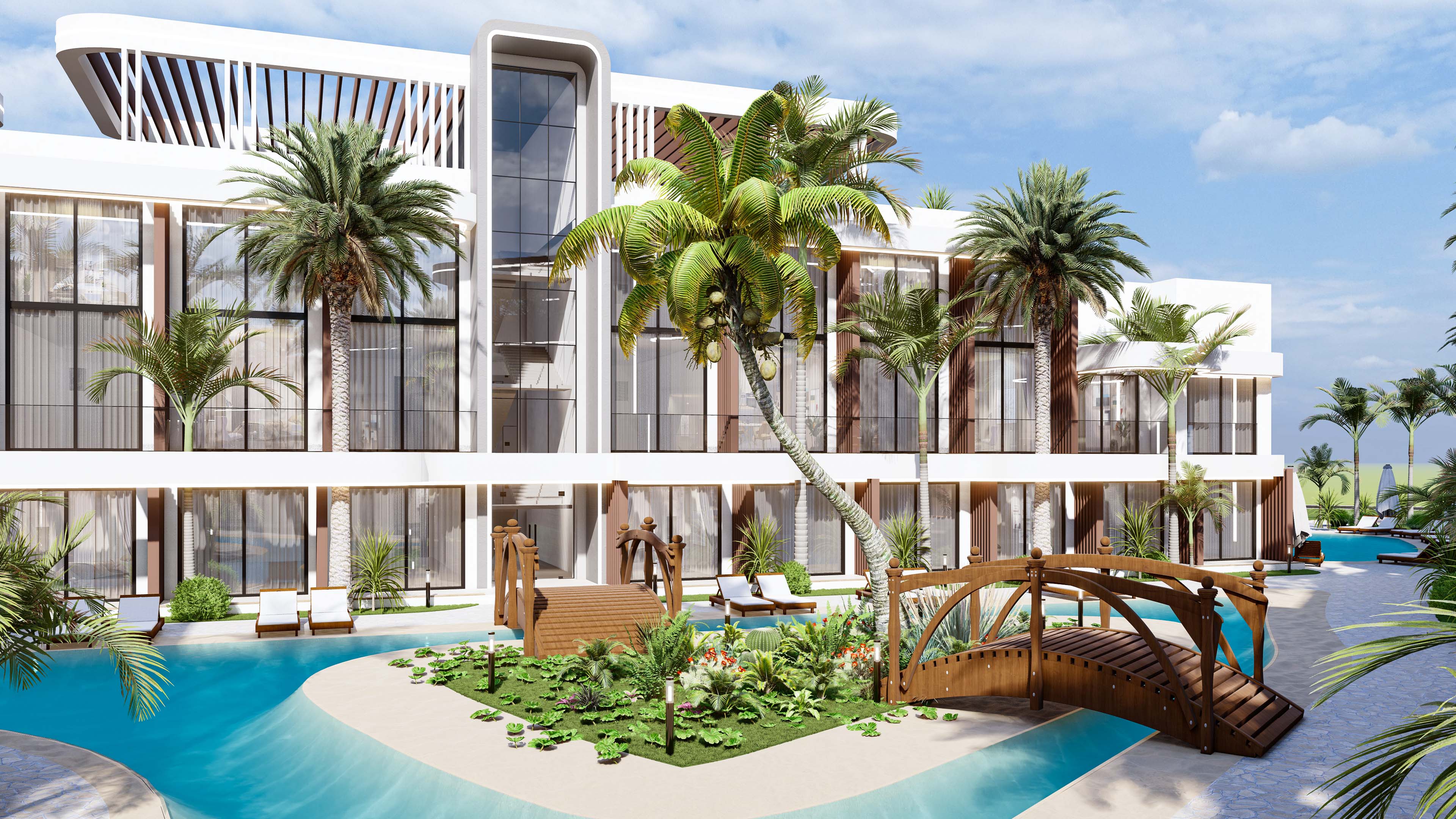 Kıbrıs İskele Long Beach’te Satılık Lüks Stüdyo Daireler