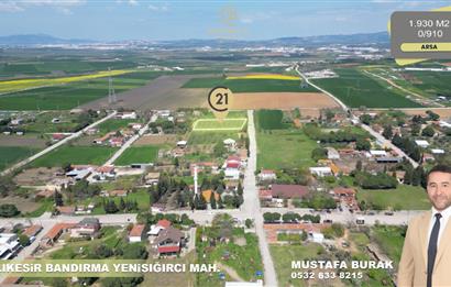 BANDIRMA YENİSIĞIRCI MAHALLESİNDE 1930 M2 İÇİNDE ZEYTİNLİK OLAN ARSA 
