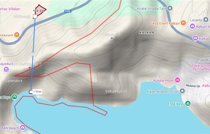 KAŞ YEŞİLKÖY'DE DENİZE 1 KM MESAFEDE ARSA