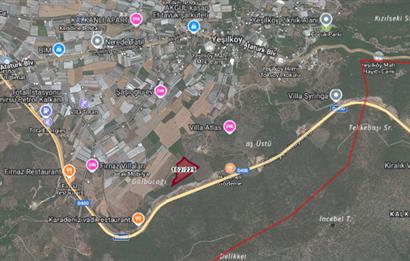 KAŞ YEŞİLKÖY'DE DENİZE 1 KM MESAFEDE ARSA
