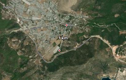 KAŞ YEŞİLKÖY'DE DENİZE 1 KM MESAFEDE ARSA