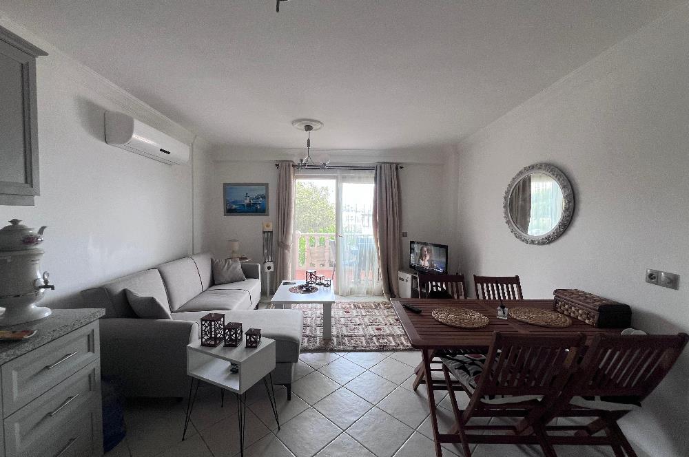 Bodrum Adabükü Turkuaz Sitesinde Eşyalı 2+1 Bahçe Katı Daire