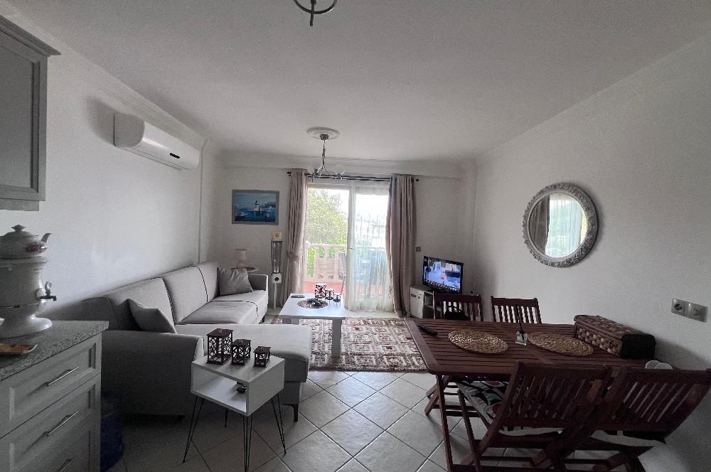 Bodrum Adabükü Turkuaz Sitesinde Eşyalı 2+1 Bahçe Katı Daire