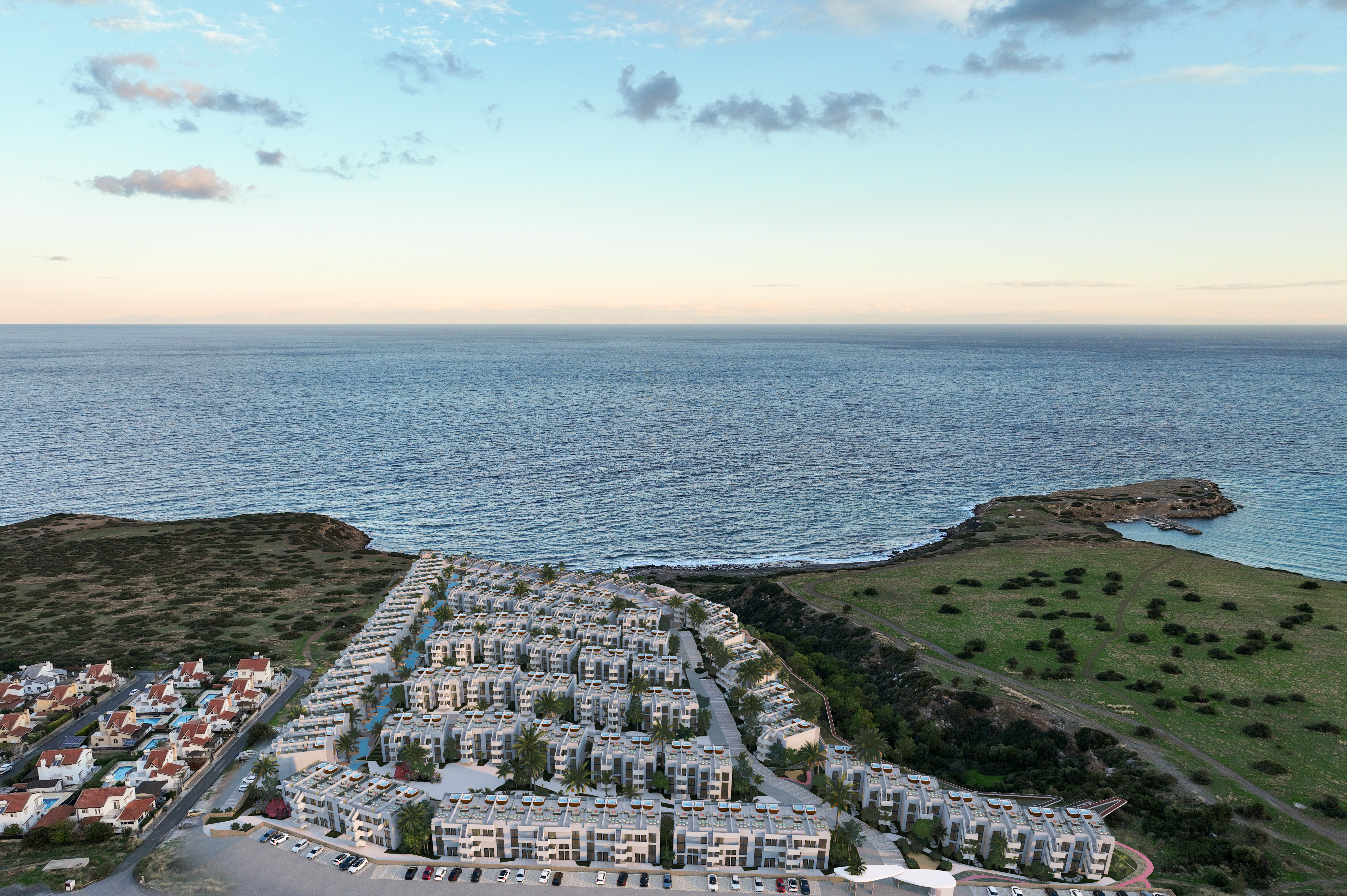 KKTC Girne Esentepe'nin En Lüks Projesinde Site İçerisinde Satılık 1+1 Loft Penthouse Daire
