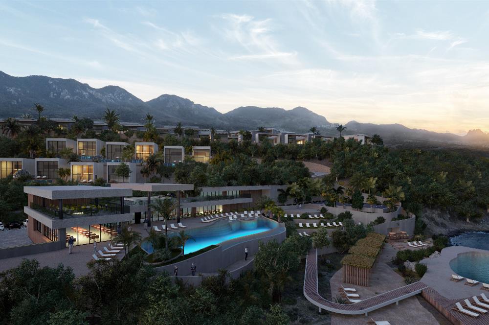 KKTC Girne Esentepe'nin En Lüks Projesinde Site İçerisinde Satılık 1+1 Loft Daire