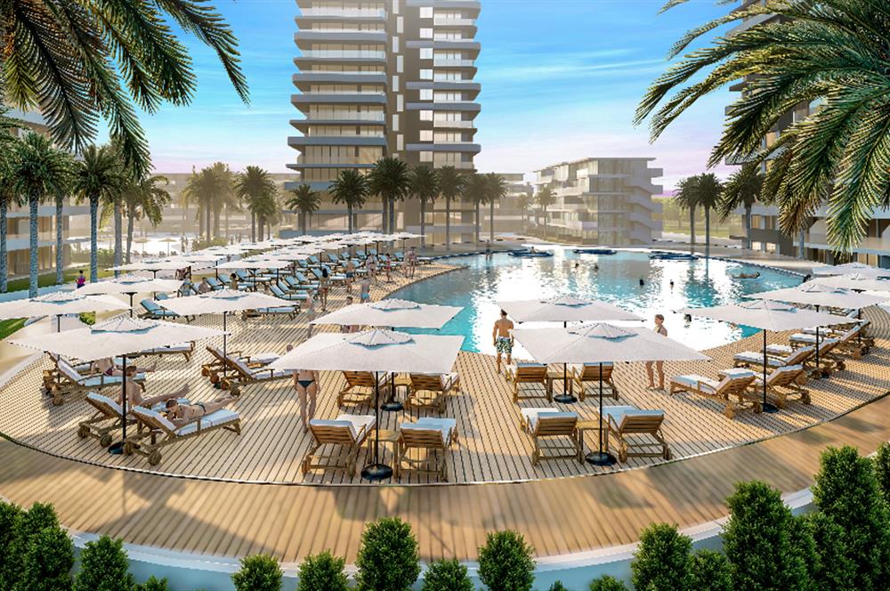 Kıbrıs İskele'nin En İyi Projesi Grand Sapphire Blu'da Ödeme Planlı Satılık 3+1 Penthouse Daire