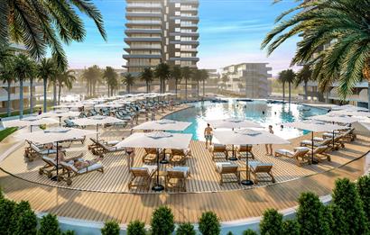 Kıbrıs İskele'nin En İyi Projesi Grand Sapphire Blu'da Ödeme Planlı Satılık 3+1 Penthouse Daire
