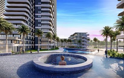 Kıbrıs İskele'nin En İyi Projesi Grand Sapphire Blu'da Ödeme Planlı Satılık Fırsat 1+1 Daire