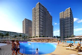 Kıbrıs İskele'nin En İyi Projesi Grand Sapphire Blu'da Ödeme Planlı Satılık 3+1 Penthouse Daire