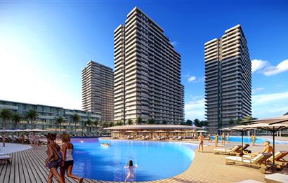 Kıbrıs İskele'nin En İyi Projesi Grand Sapphire Blu'da Ödeme Planlı Satılık 3+1 Penthouse Daire