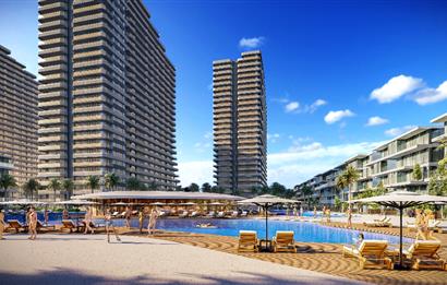 Kıbrıs İskele'nin En İyi Projesi Grand Sapphire Blu'da Ödeme Planlı Satılık Fırsat 1+1 Daire