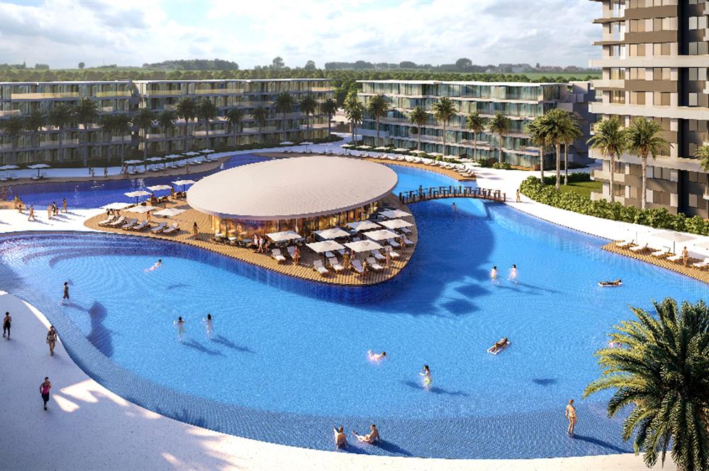Kıbrıs İskele'nin En İyi Projesi Grand Sapphire Blu'da Ödeme Planlı Satılık Fırsat 1+1 Daire