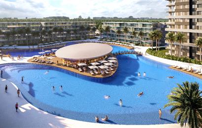Kıbrıs İskele'nin En İyi Projesi Grand Sapphire Blu'da Ödeme Planlı Satılık Fırsat 1+1 Daire