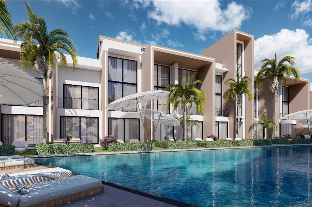 Kıbrıs Ötüken'de Ultra Lüks Lagün Havuzlu Sitede Satılık 1+1 Penthouse Daireler