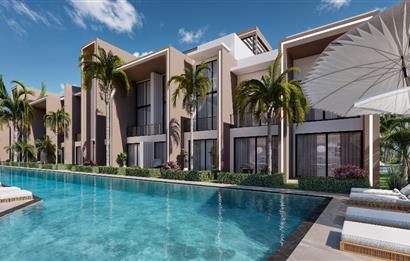 Kıbrıs Ötüken'de Ultra Lüks Lagün Havuzlu Sitede Satılık 1+1 Penthouse Daireler