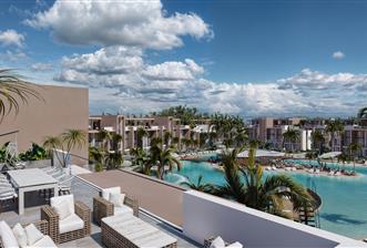 Kıbrıs Ötüken'de Ultra Lüks Lagün Havuzlu Sitede Satılık 1+1 Penthouse Daireler