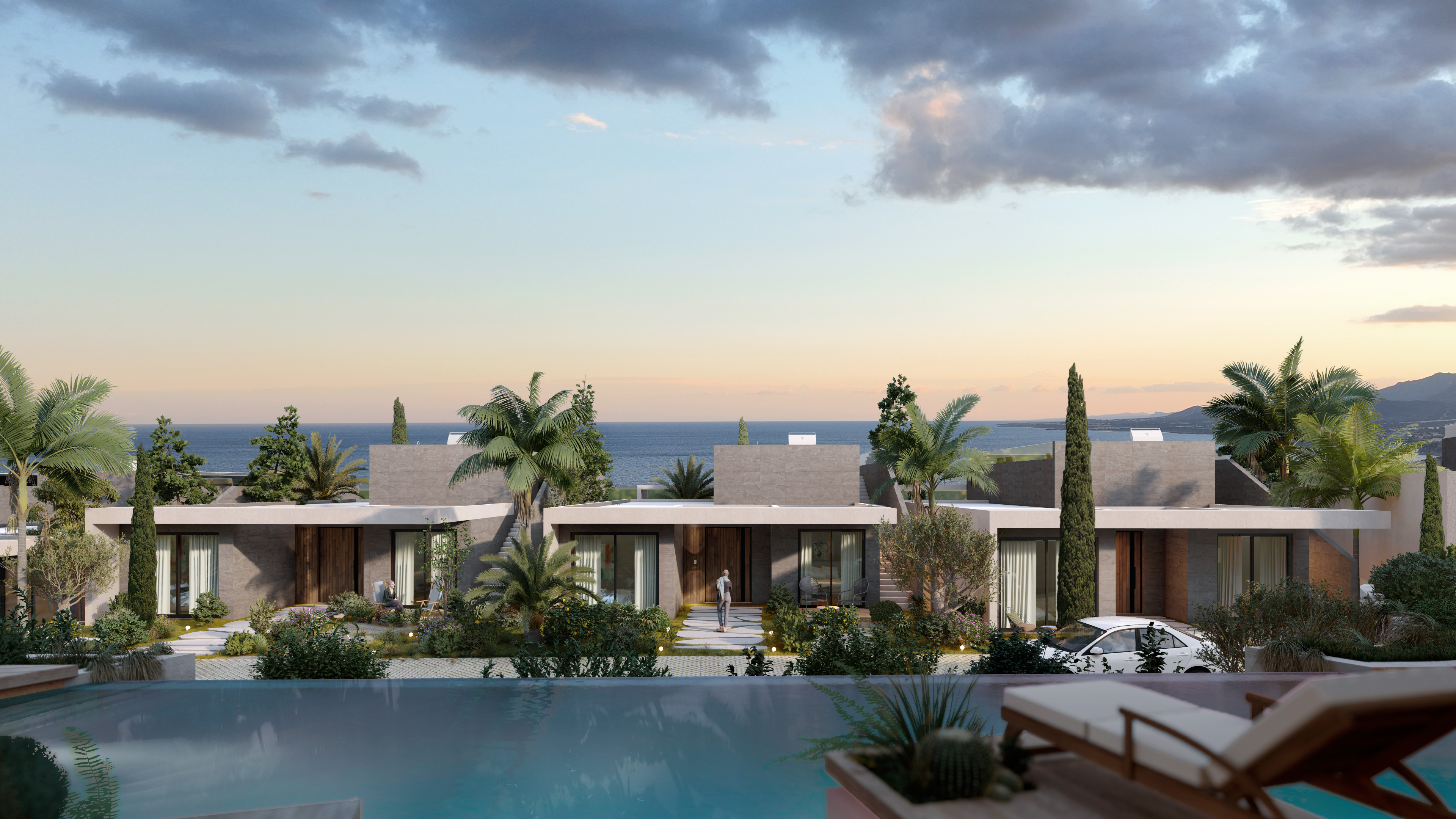 KKTC Girne Esentepe'nin En Lüks Projesinde Site İçerisinde Satılık 2+1 Loft Poolhouse