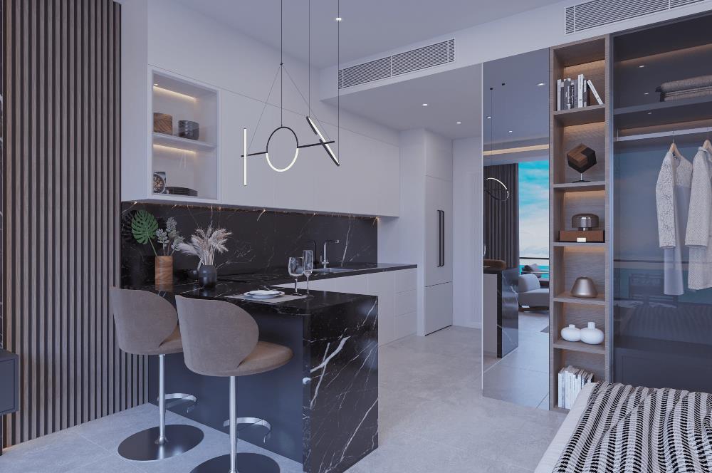 Kıbrıs İskele'nin En İyi Projesi Grand Sapphire Blu'da Ödeme Planlı Satılık Fırsat Stüdyo Daire