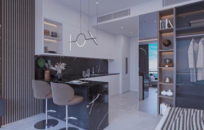Kıbrıs İskele'nin En İyi Projesi Grand Sapphire Blu'da Ödeme Planlı Satılık Fırsat Stüdyo Daire