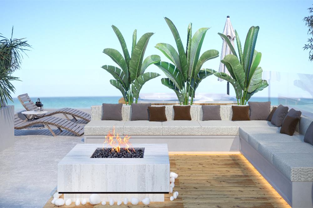 KKTC Girne Esentepe'nin En Lüks Projesinde Site İçerisinde Denize Sıfır Satılık 1+1 Fırsat Penthouse