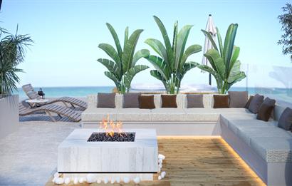 KKTC Girne Esentepe'nin En Lüks Projesinde Site İçerisinde Denize Sıfır Satılık 1+1 Fırsat Penthouse