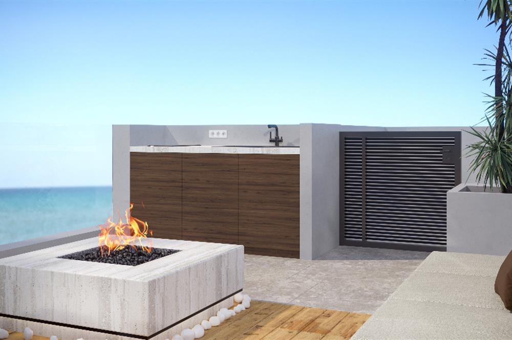 KKTC Girne Esentepe'nin En Lüks Projesinde Site İçerisinde Denize Sıfır Satılık 1+1 Fırsat Penthouse